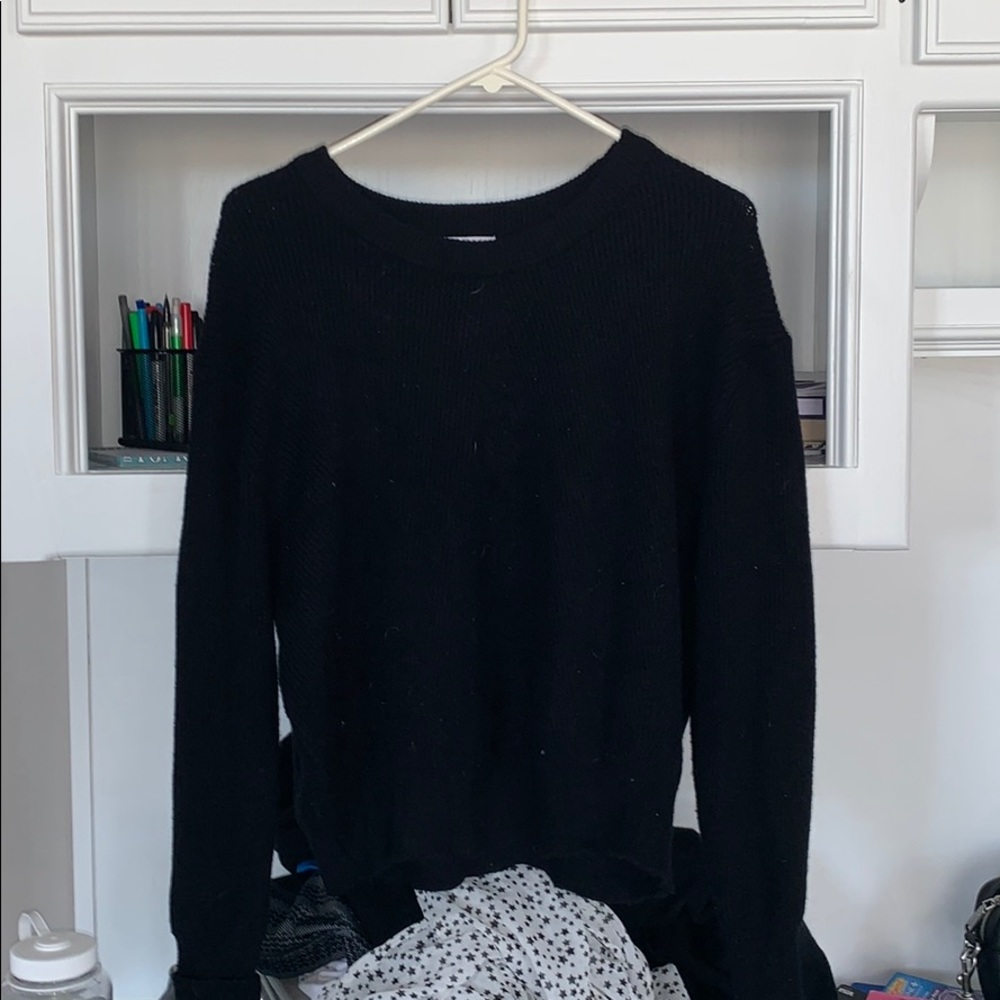 black sweater